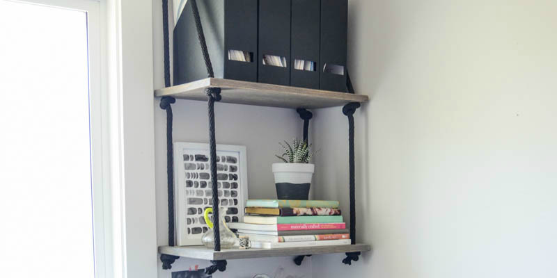 Easy DIY Rope Shelving | Remodelaholic
